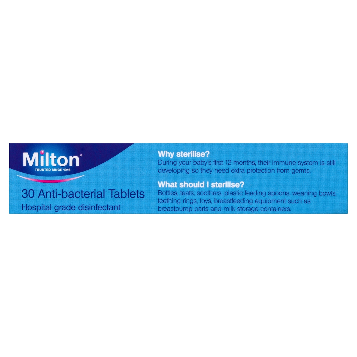 Milton Antibacterial Sterilising Tablets 30 Pack