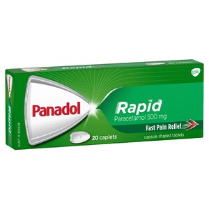 Panadol Rapid Pain Relief Paracetamol 500mg 20 Caplets