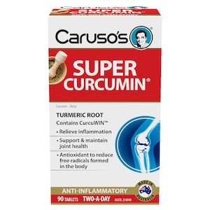 Carusos Super Curcumin Arthritis Relief 90 Capsules