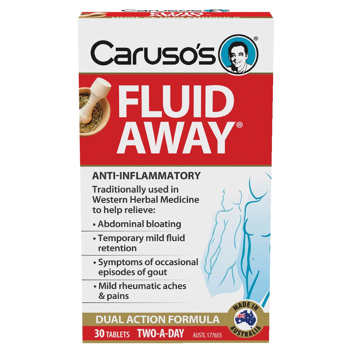 Carusos Fluid Away 30 Tablets | Healthylife Australia