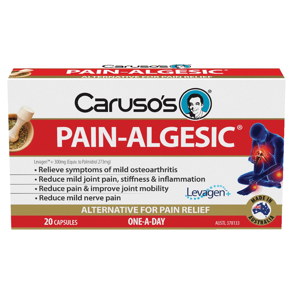 Carusos Pain-Algesic for Joints 20 Capsules | Healthylife Australia