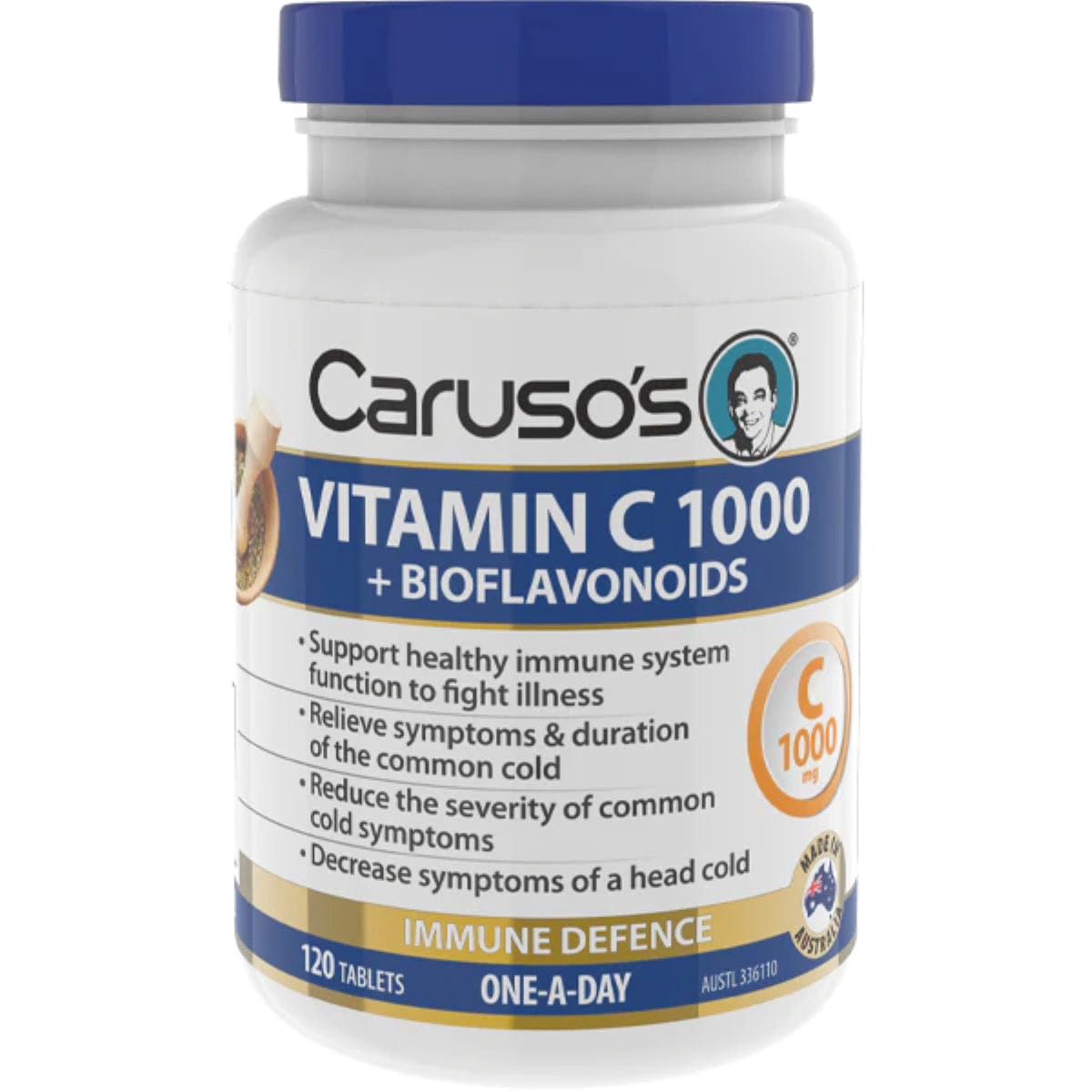Carusos Vitamin C 1000 + Bioflavonoids 120 Tablets