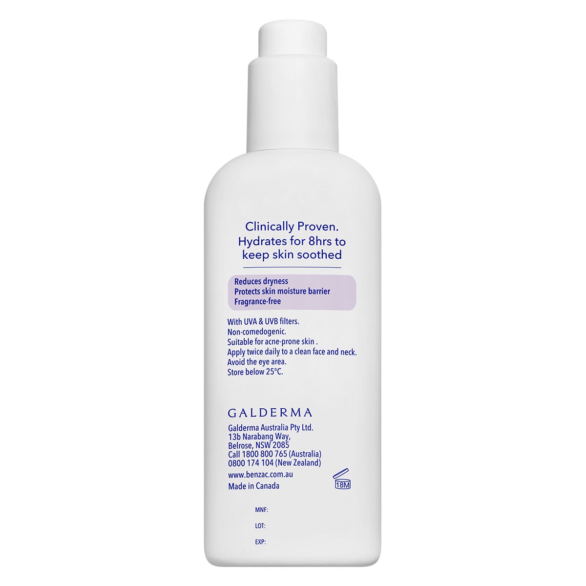 Benzac Daily Facial Moisturiser 118ml