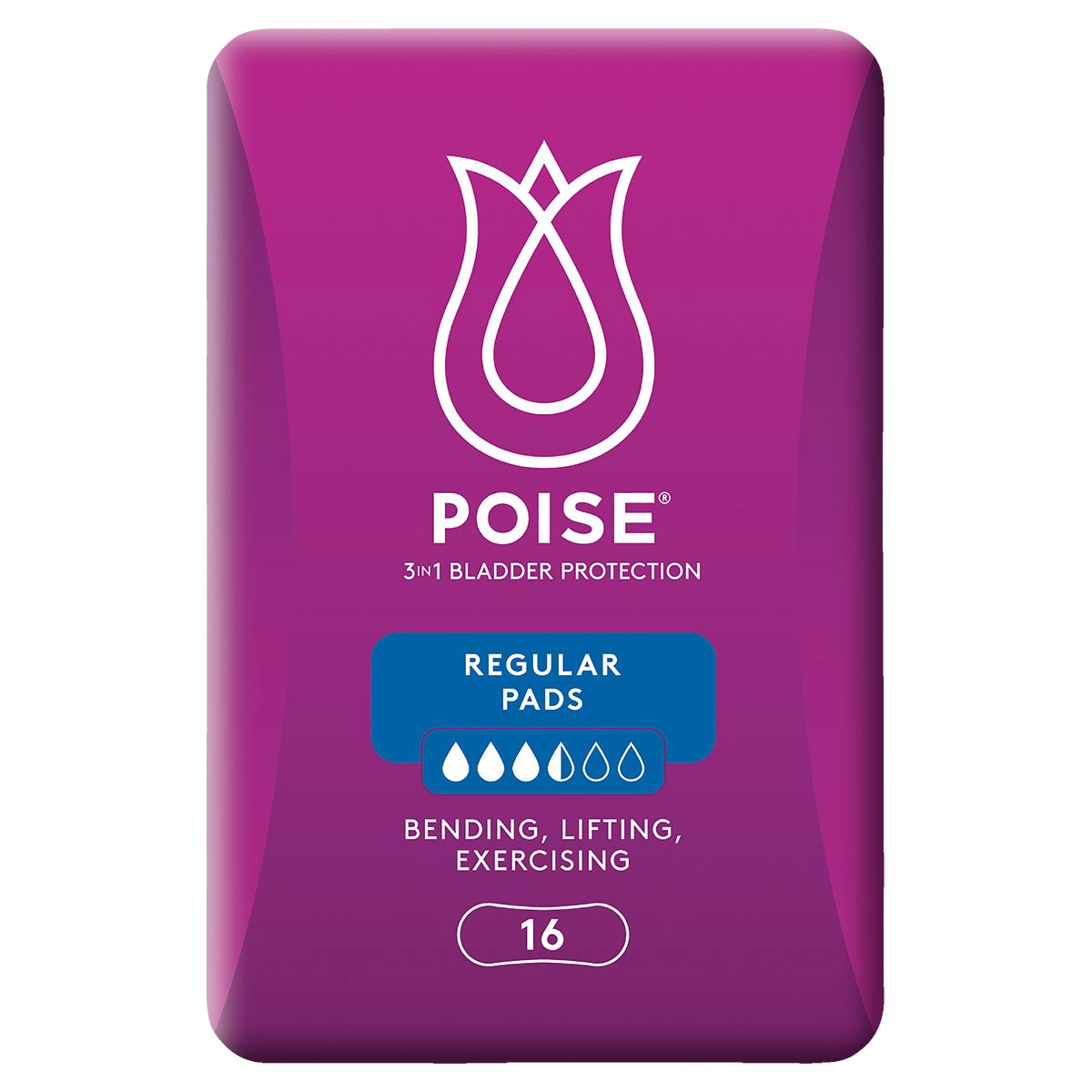 Poise Pads Regular 16 Pack