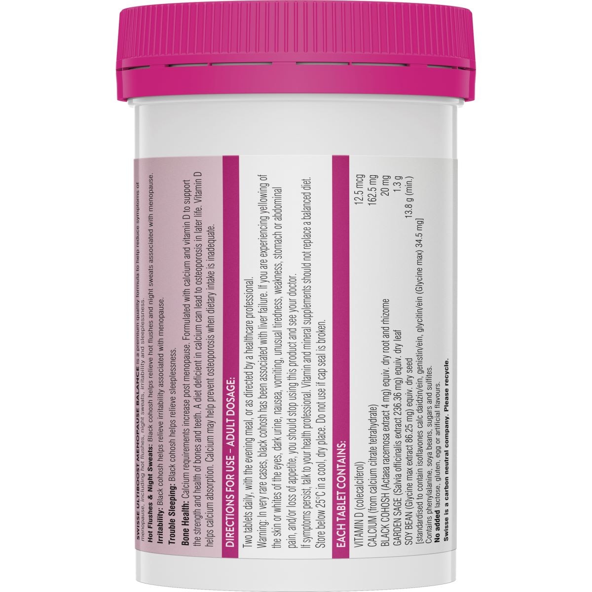 Swisse Ultiboost Menopause Balance 60 Tablets