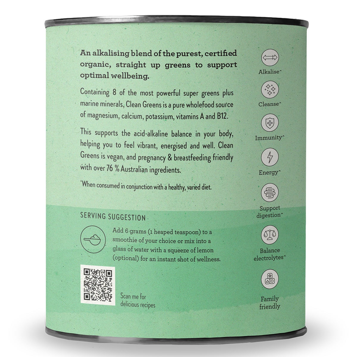 Nutra Organics Clean Greens Powder 200g