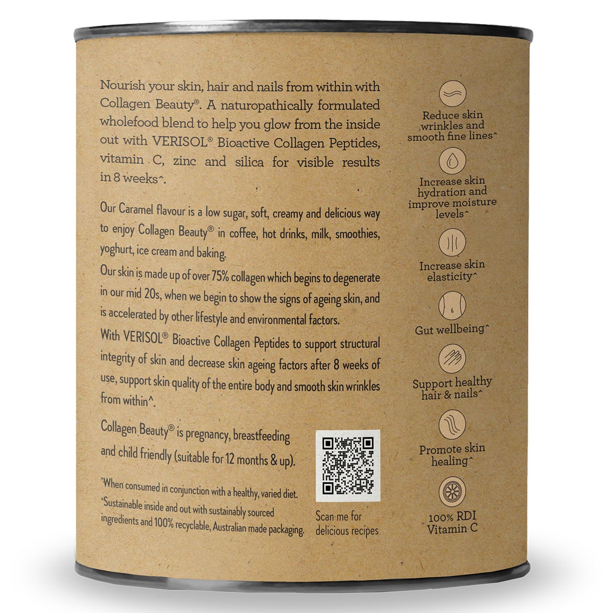 Nutra Organics Collagen Beauty Caramel 225g