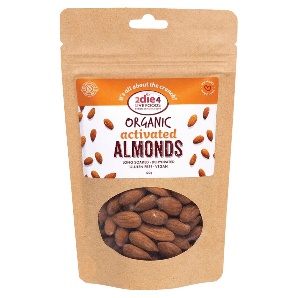 2Die4 Live Foods Organic Activated Almonds 120g