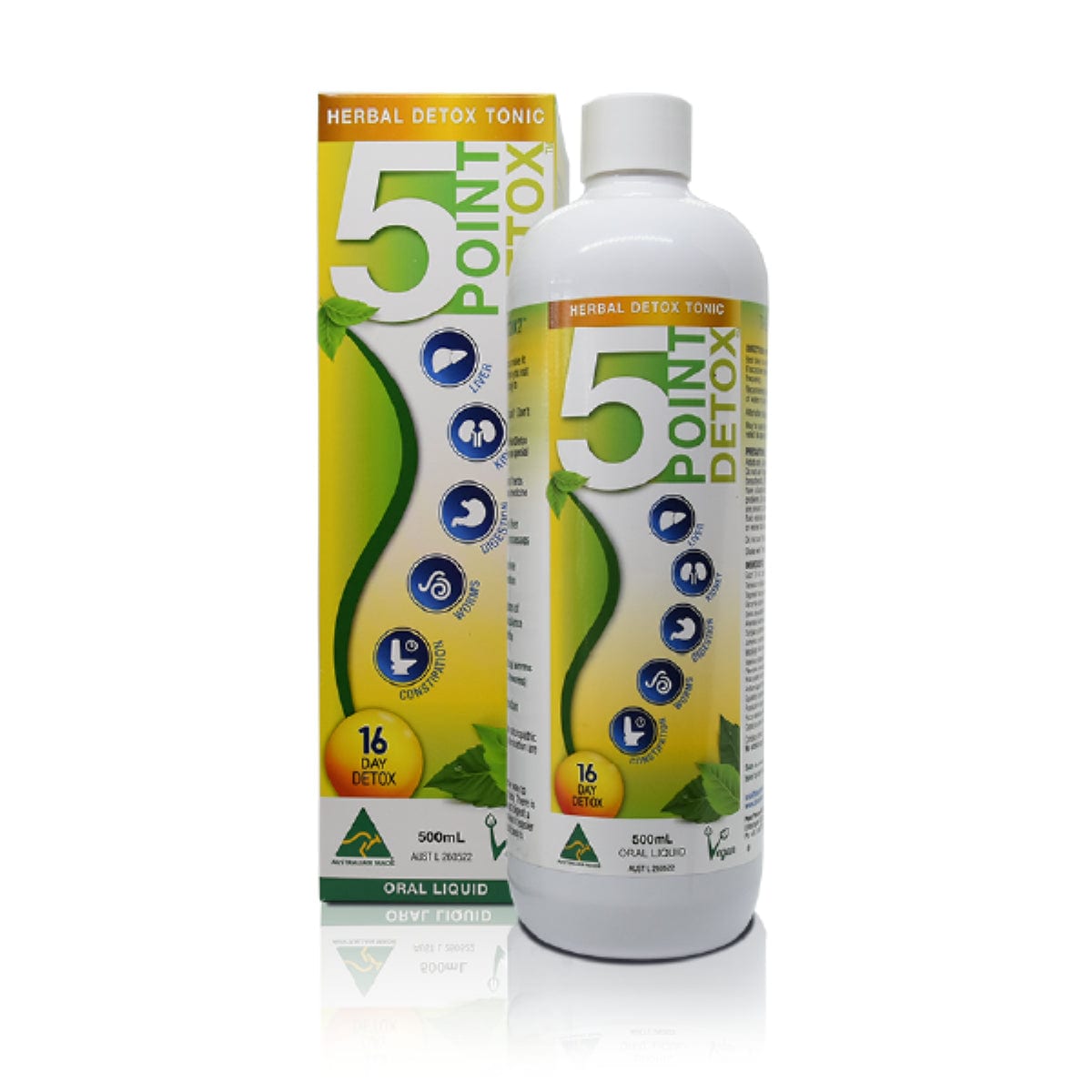 5PointDetox Herbal Detox Tonic 500ml | Healthylife Australia