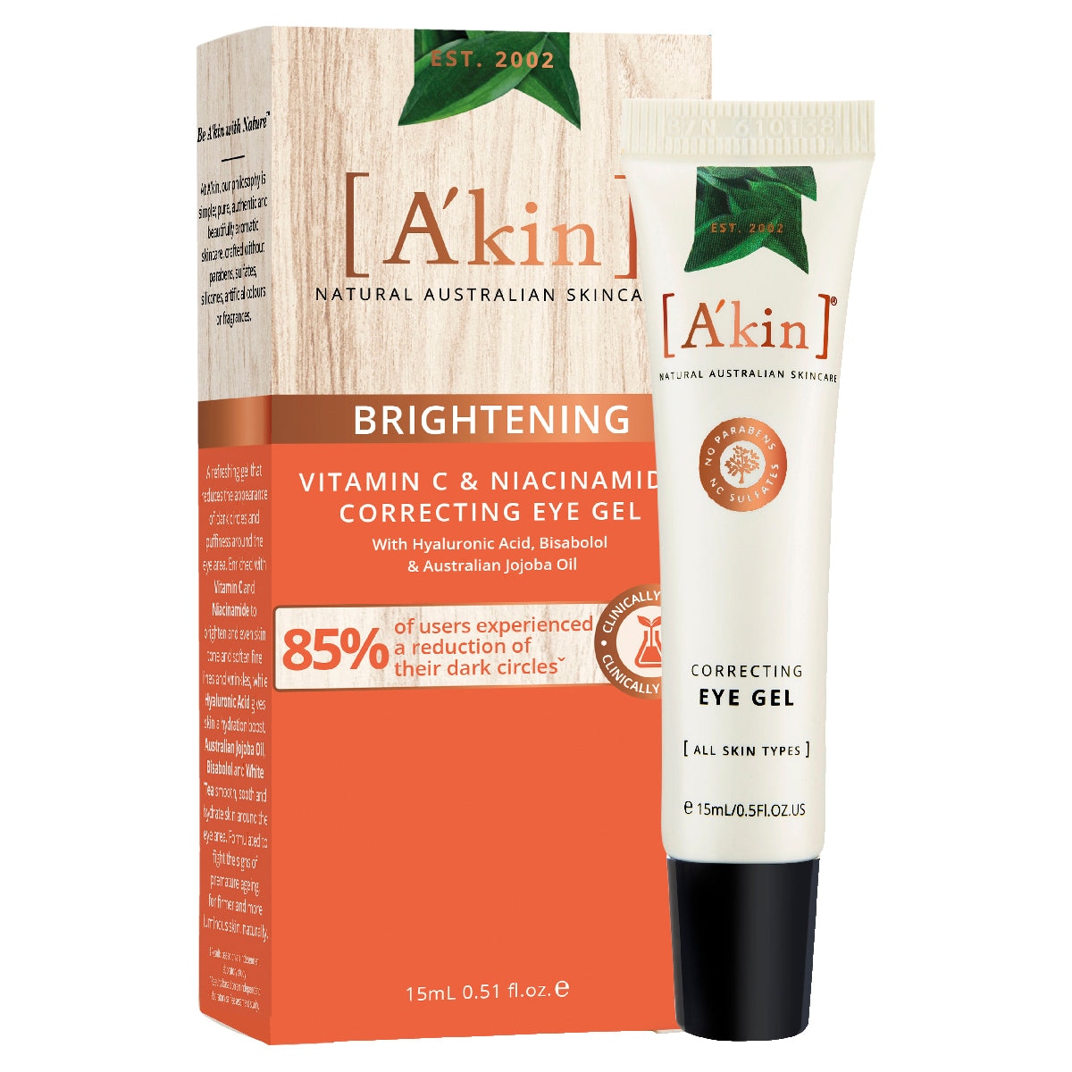 Akin Vitamin C & Niacinamide Correcting Eye Gel 15ml