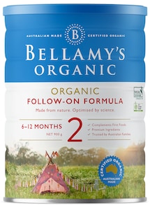 Bellamys Organic Stage 2 Follow - On Formula 6 - 12 Months 900g