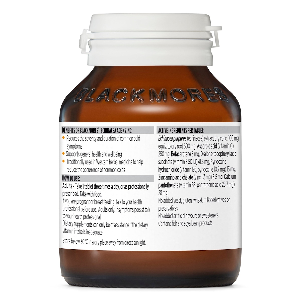 Blackmores Echinacea Ace + Zinc 30 Tablets