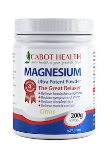 Cabot Health Ultra Potent Magnesium Powder Citrus 200g