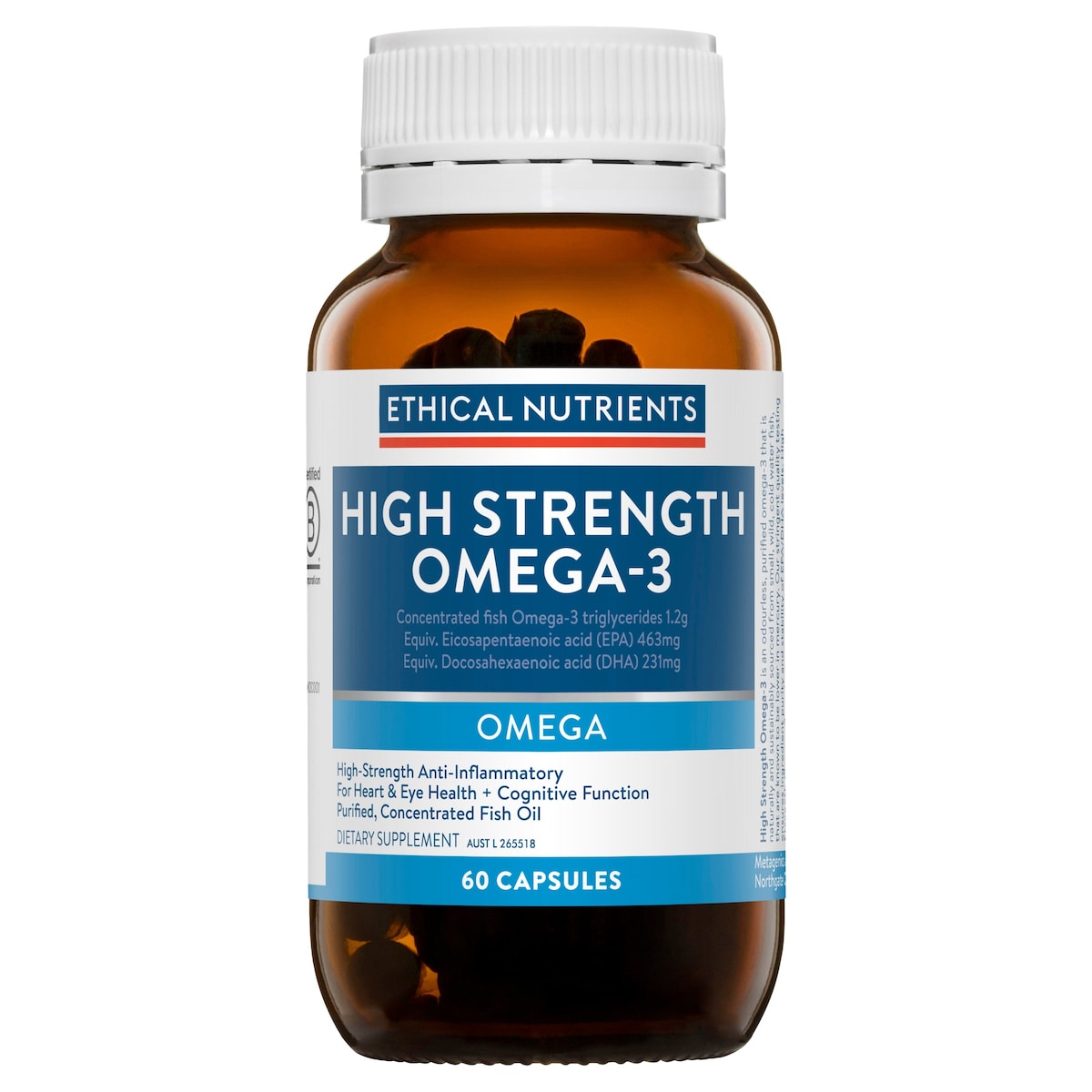 Ethical Nutrients High Strength Omega-3 Capsules 60 Capsules