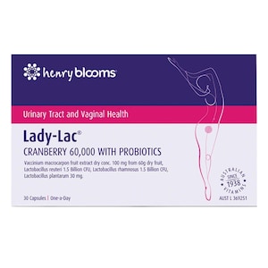 Henry Blooms Lady-Lac Cranberry 60000 with Probiotics 30 capsules