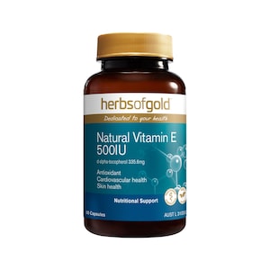 Herbs of Gold Natural Vitamin E 500IU 50 Capsules