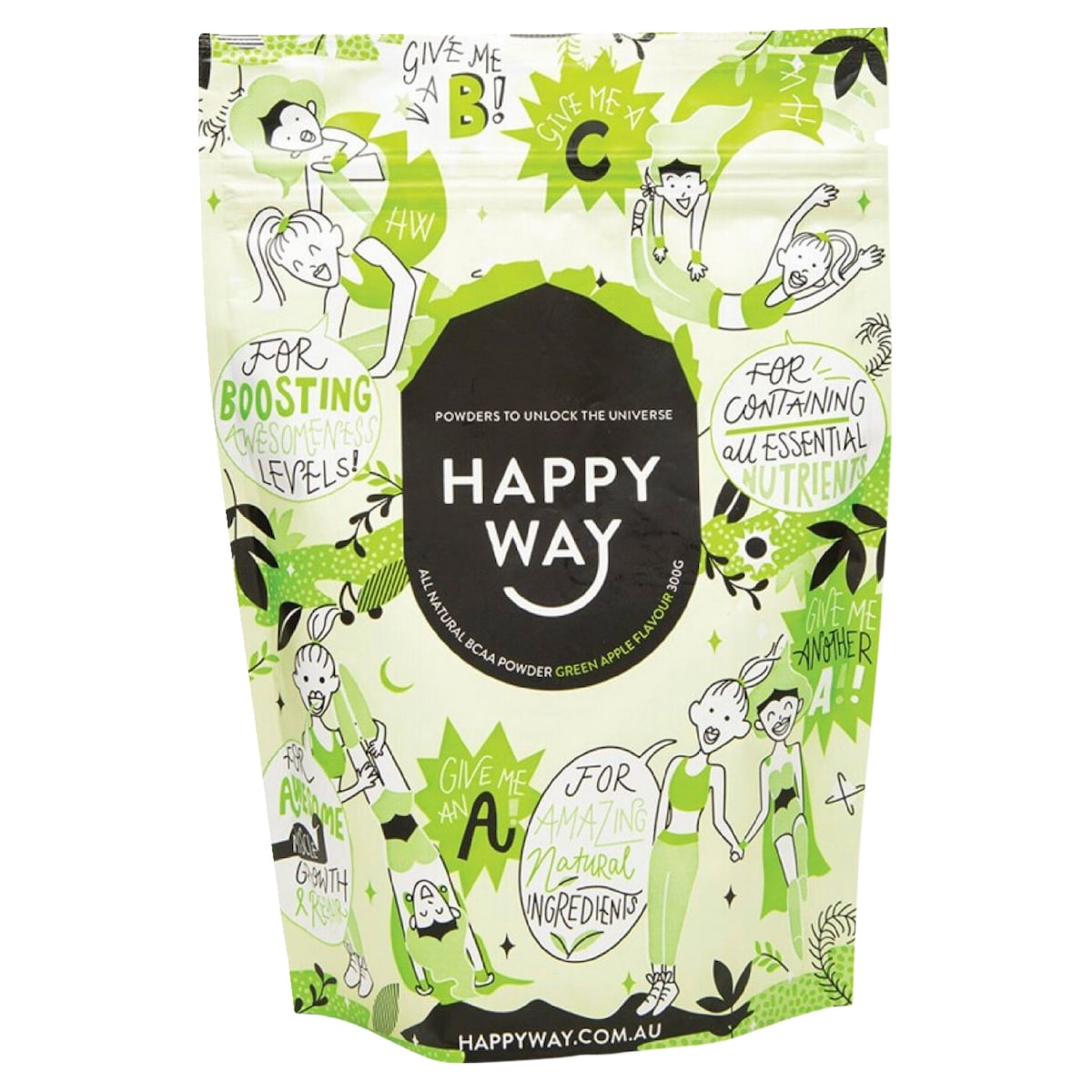 Happy Way Bcaa Powder Green Apple 300g