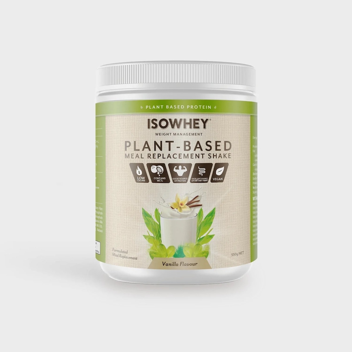 IsoWhey Plant-Based Meal Replacement Shake Vanilla 550g Australia