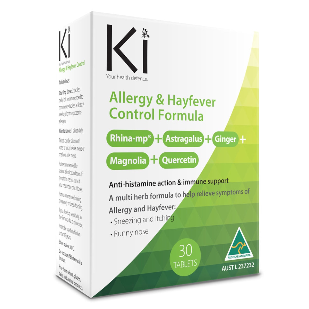 Ki Allergy & Hayfever Control Formula 30 Tablets