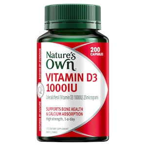 Nature's Own Vitamin D3 1000IU 200Capsules