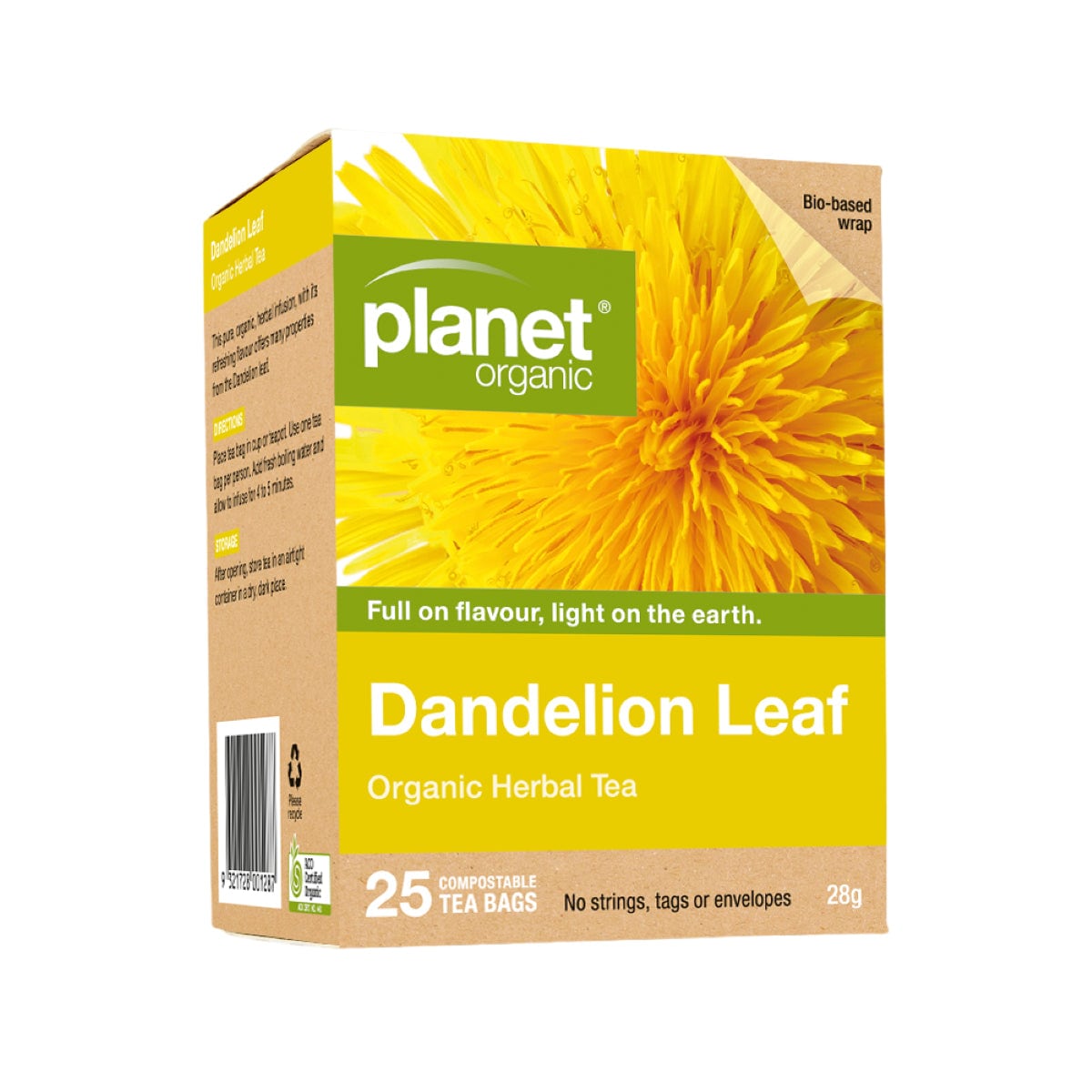 Planet Organic Dandelion Tea 25 Tea Bags
