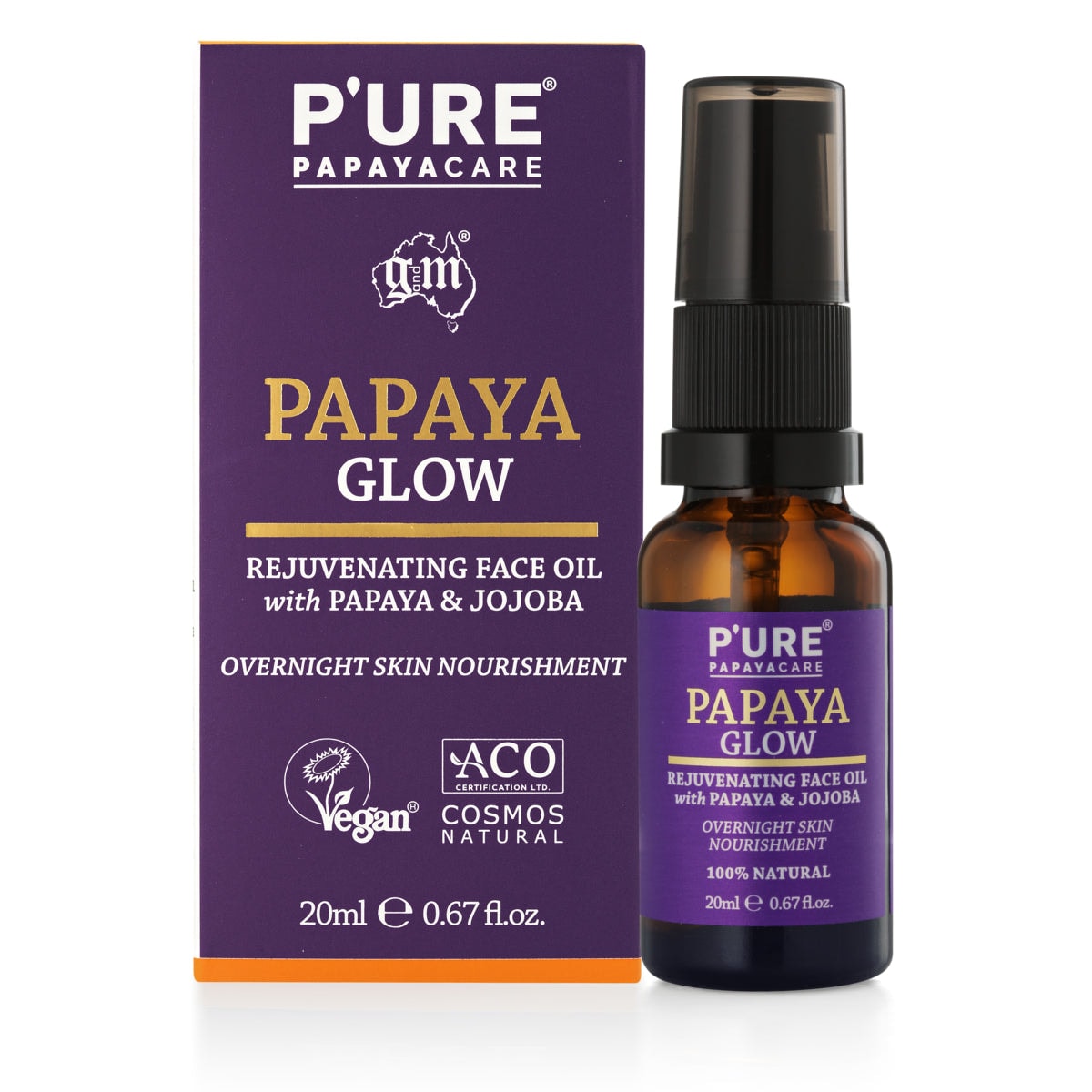 P'ure Papayacare Papaya Glow Rejuvinating Face Oil 20ml