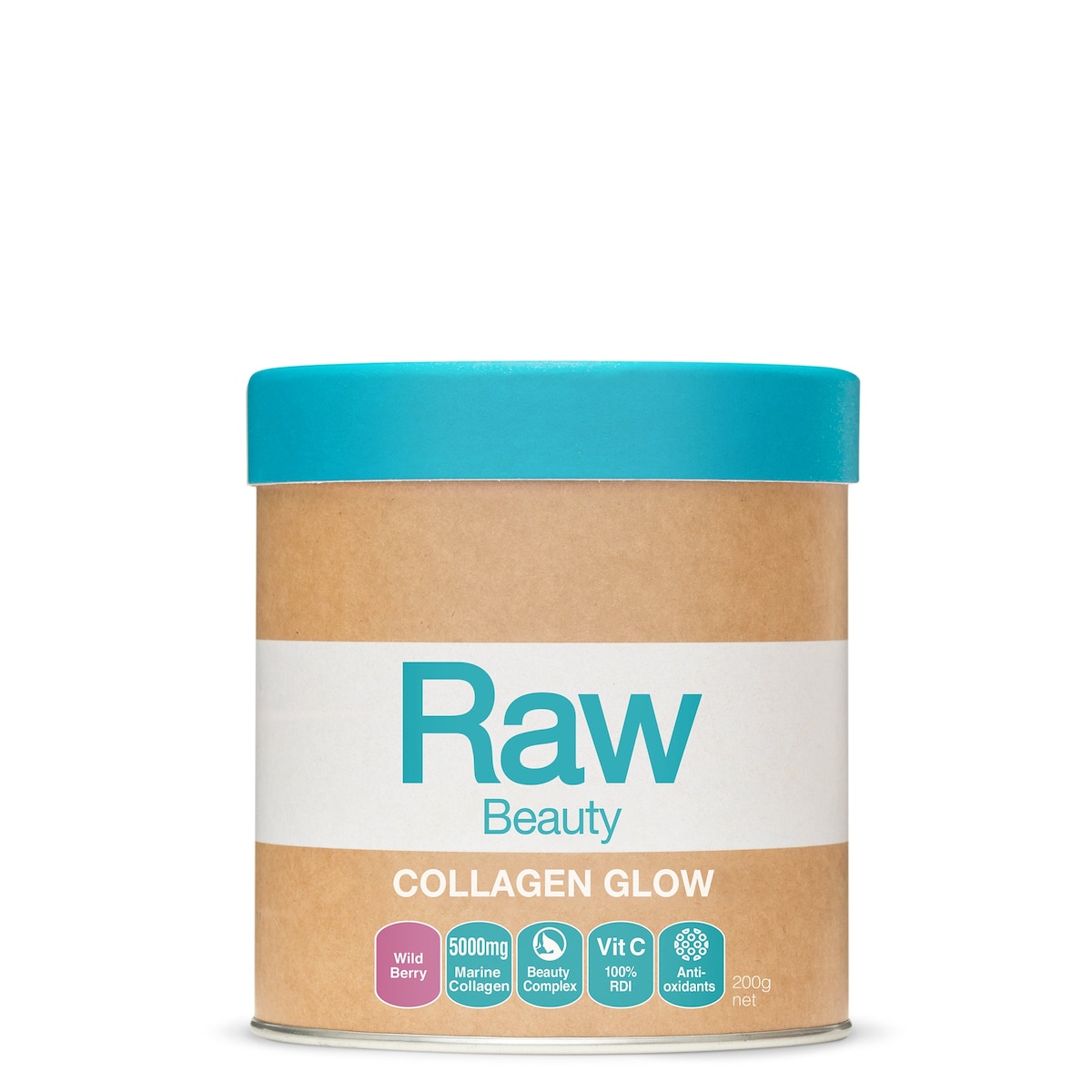 Amazonia Raw Beauty Collagen Glow Wild Berry 200g