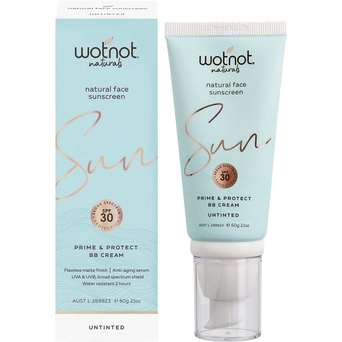 Wotnot Natural Face Sunscreen BB Cream Untinted SPF30 60g