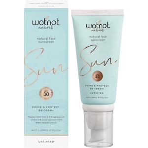 Wotnot Natural Face Sunscreen BB Cream Untinted SPF30 60g