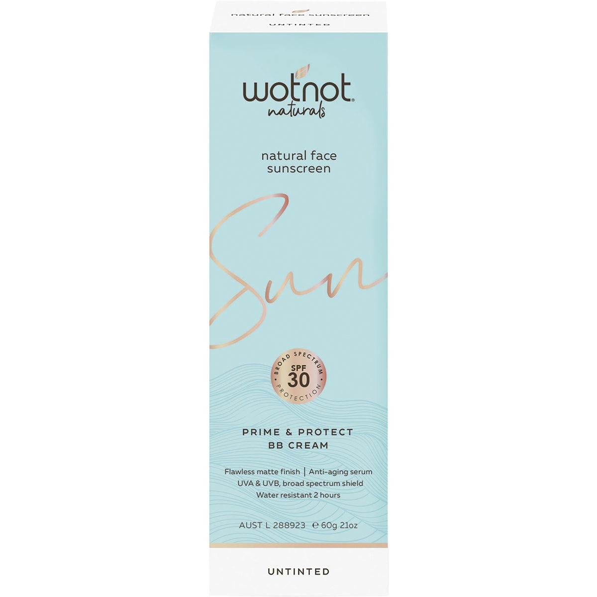 Wotnot Natural Face Sunscreen BB Cream Untinted SPF30 60g