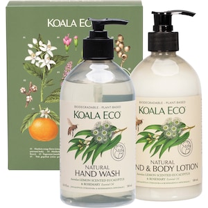 Koala Eco Hand & Body Gift Pack Lemon Eucalyptus Rosemary 2 x 500ml