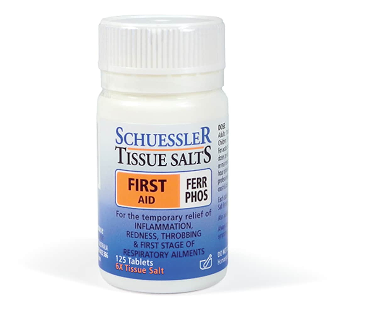 Schuessler Tissue Salts Ferr Phos First Aid 125 Tablets | Healthylife Australia