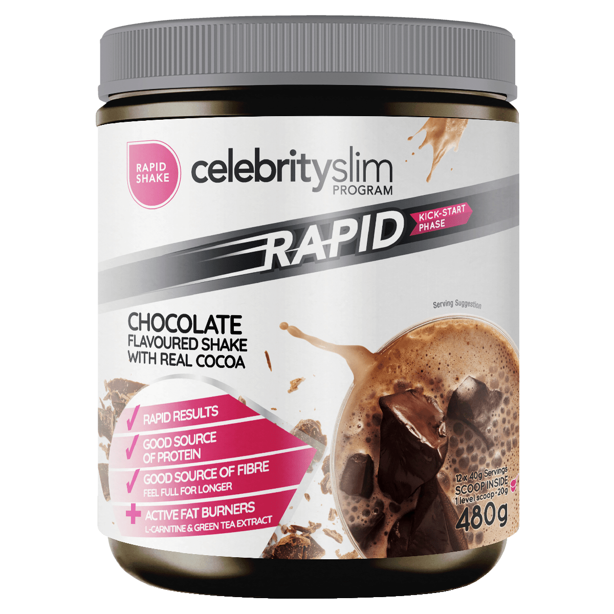 Celebrity Slim Rapid Chocolate Shake 480g Australia