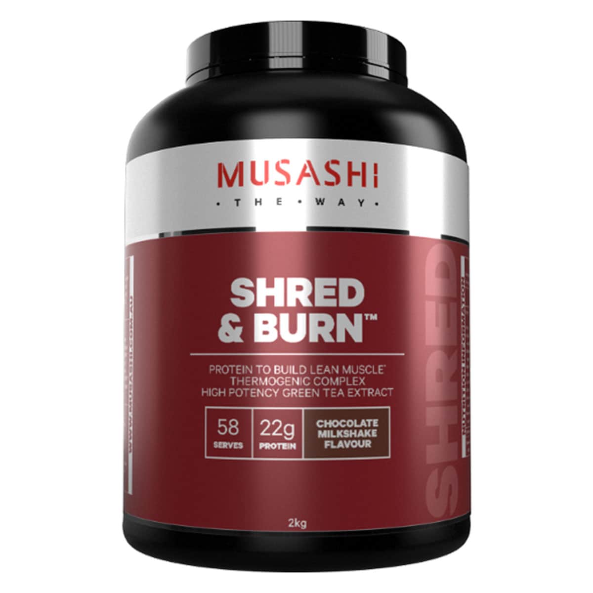 Musashi Shred & Burn Protein Chocolate Milkshake 2kg Australia