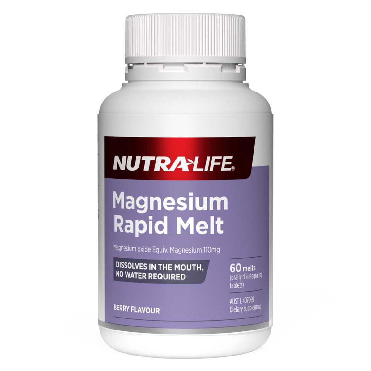 Nutra-Life Magnesium Rapid Melt Berry 60 Tablets Australia