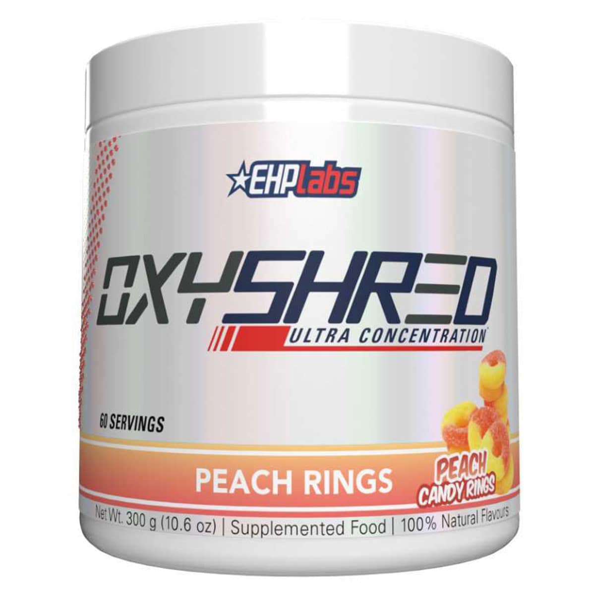 EHPlabs OxyShred Peach Candy Rings Limited Edition 270g Australia