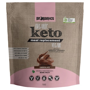 Proganics Organic Keto Meal Replacement - Chocolate 700g