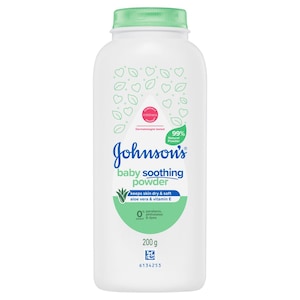 Johnsons Baby Soothing Baby Powder Aloe Vera + Vitamin E 200g