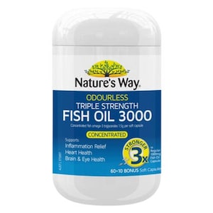 Natures Way Triple Strength Fish Oil 60 + 10 Bonus Capsules