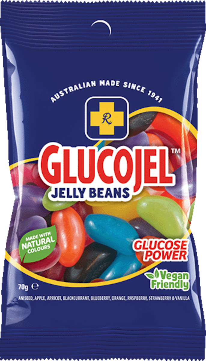 Gold Cross Glucojel Jelly Beans Mixed 70g