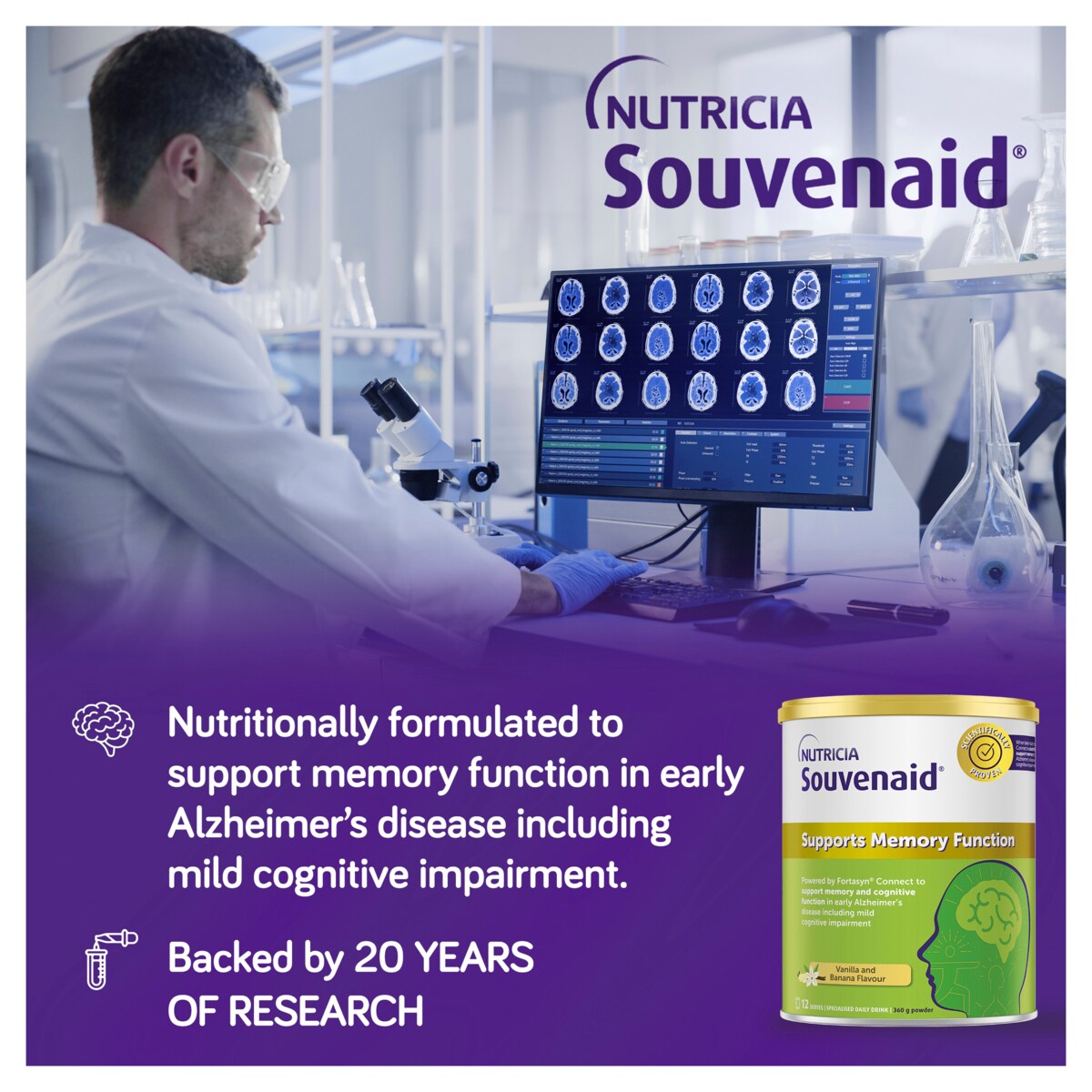 Souvenaid Memory Powder Vanilla & Banana 360g