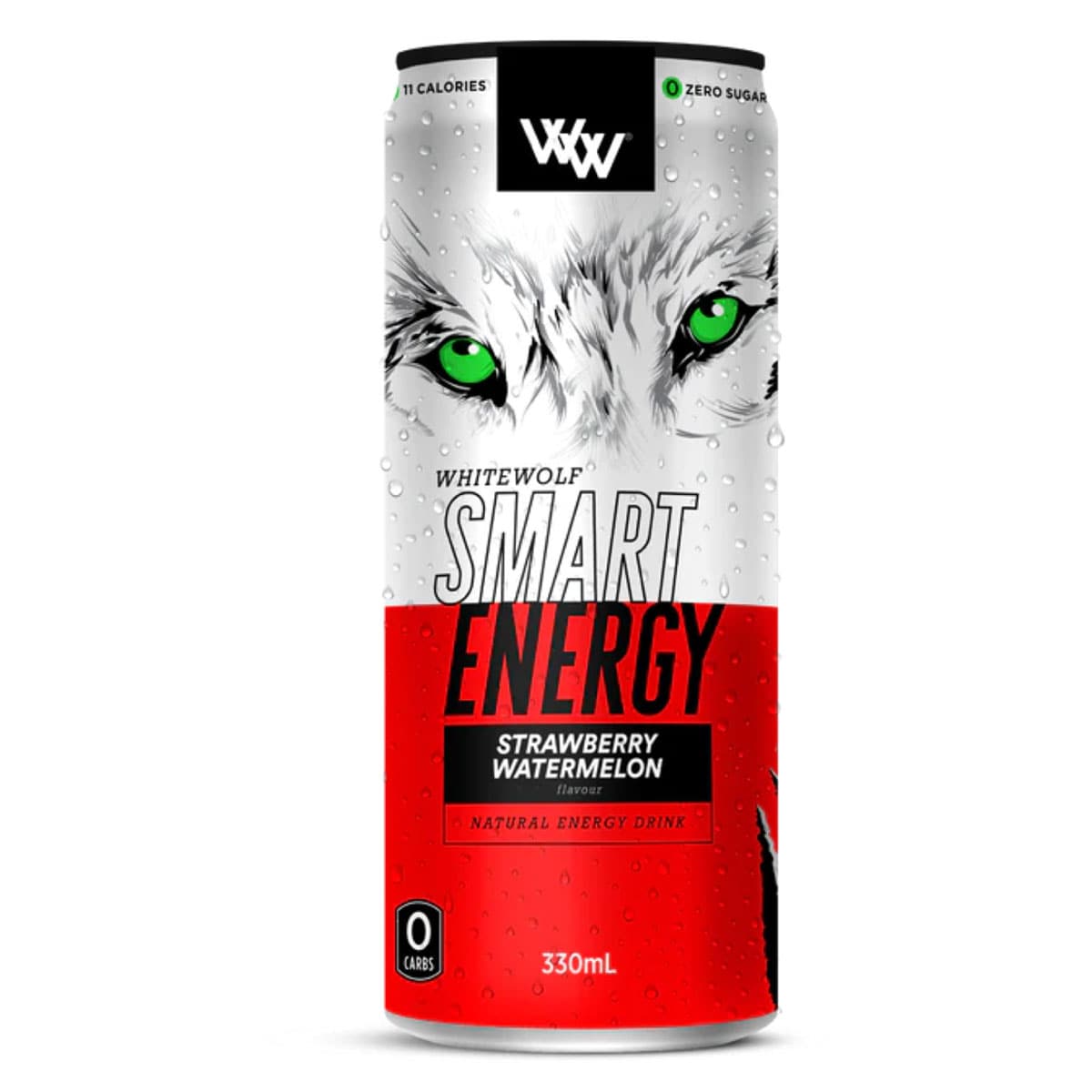 White Wolf Smart Energy Drink Strawberry Watermelon 12 x 330ml