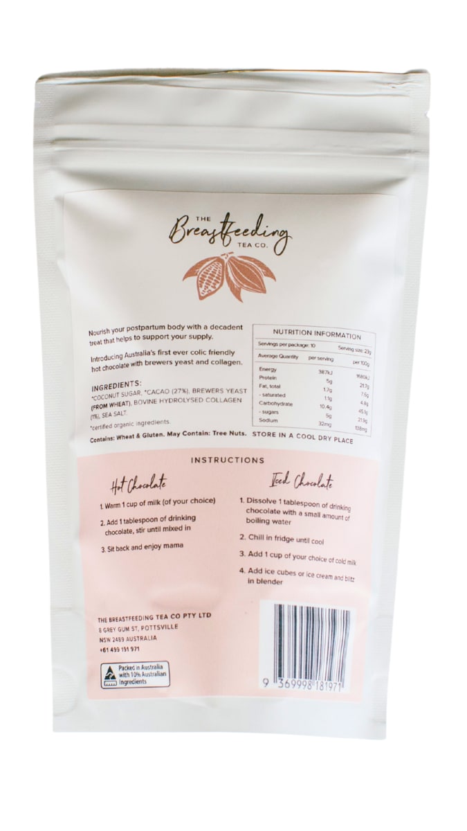 The Breastfeeding Tea Co Lactation Hot Chocolate with Collagen 230g