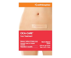 Cica-Care Scar Treatment Silicone Gel Sheet 12cm x 6cm Single by Smith & Nephew