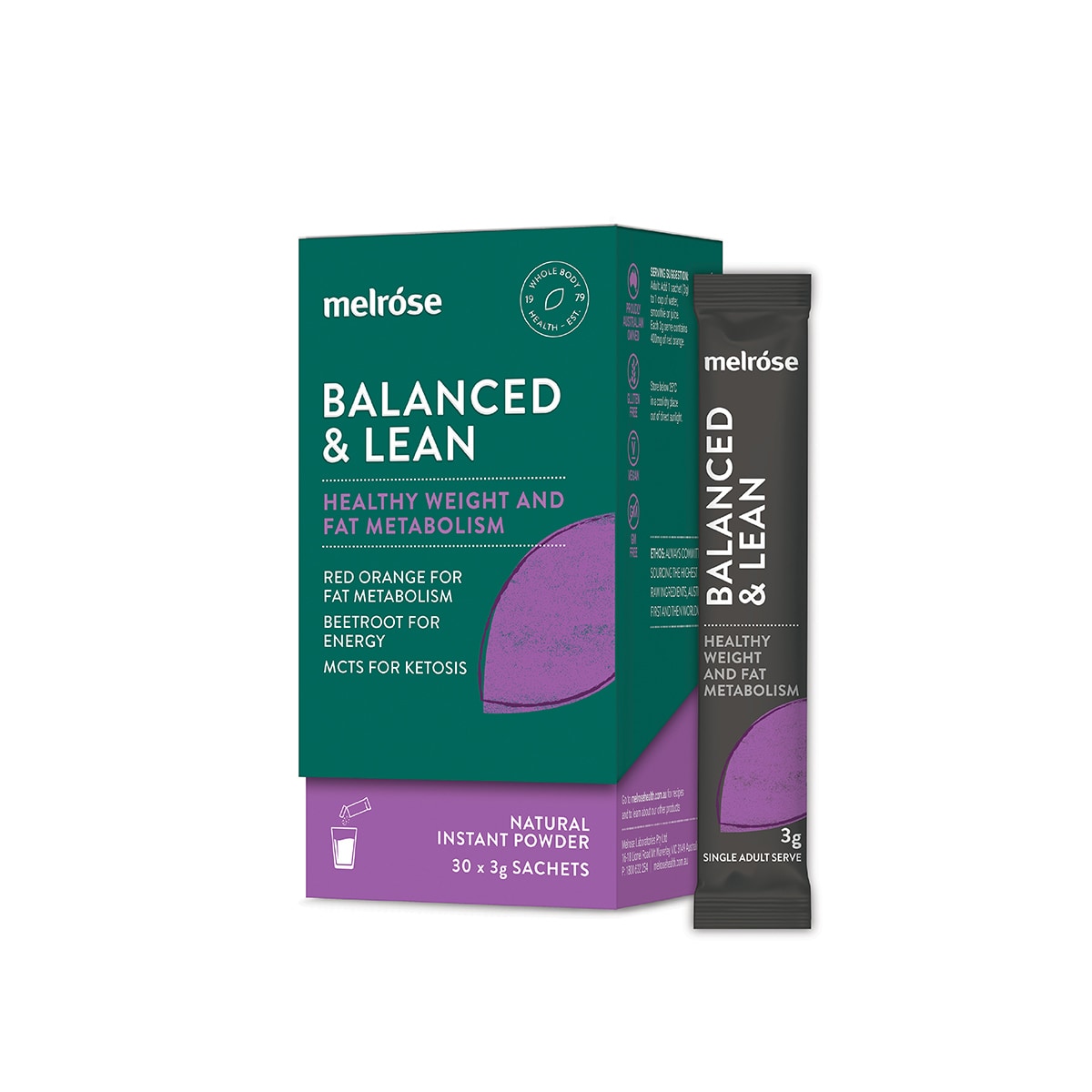 Melrose Essential Nutrients Balanced & Lean Sachets 30 x 3g