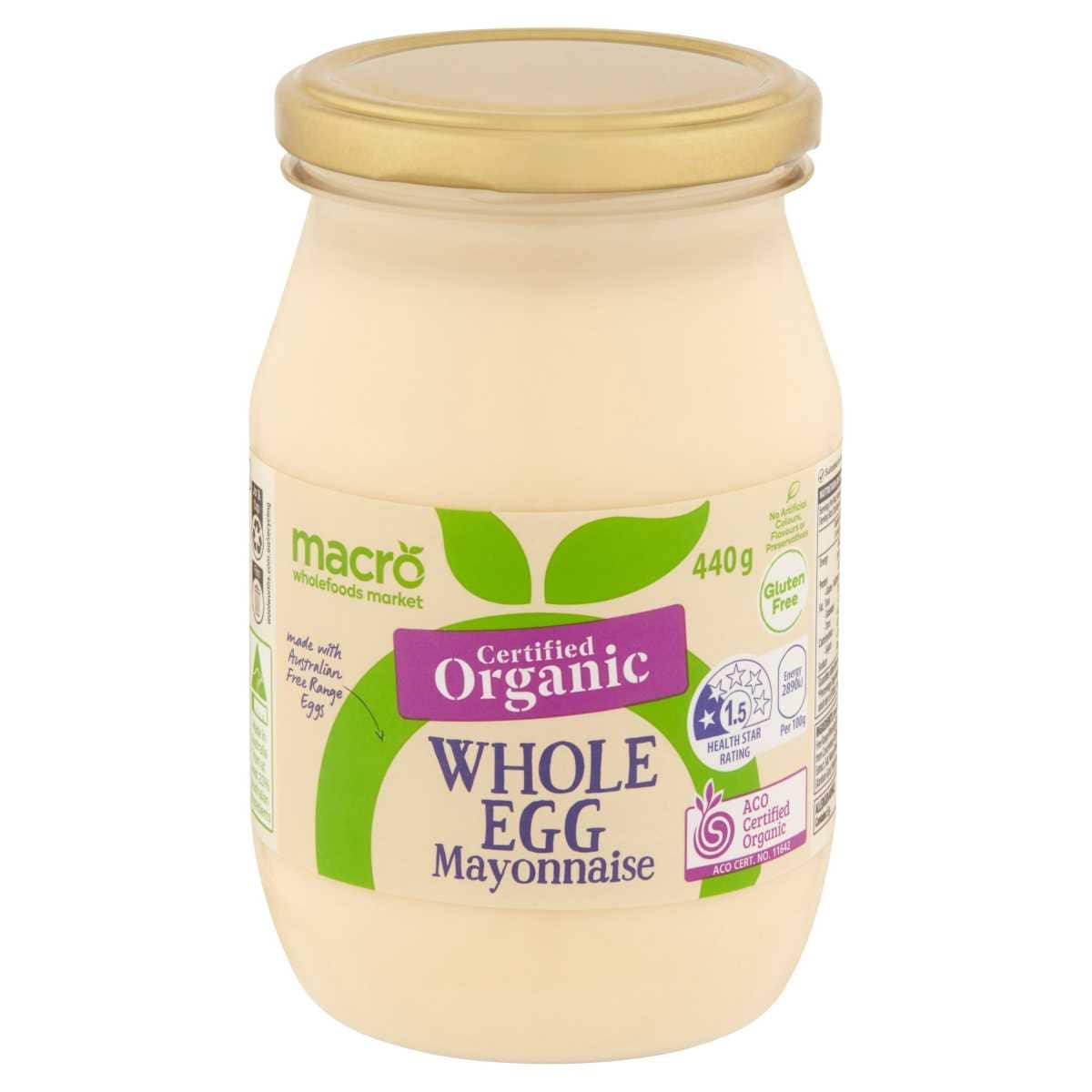 Macro Organic Whole Egg Mayonnaise 440G