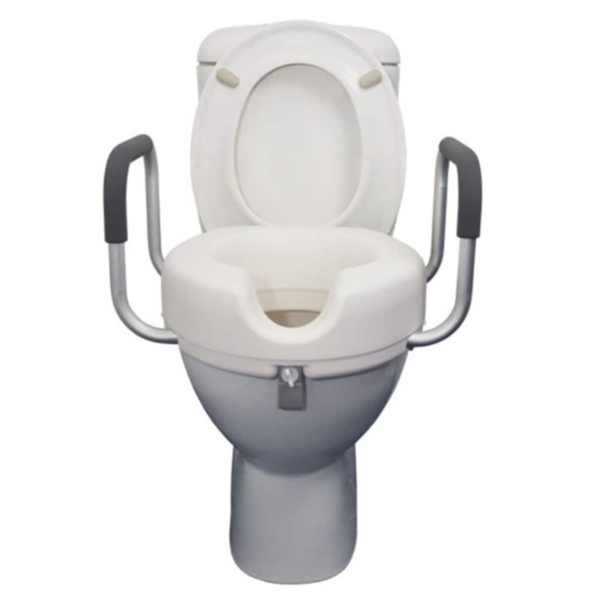 Safety & Mobility Raised Toilet Seat with Armrests 10cm