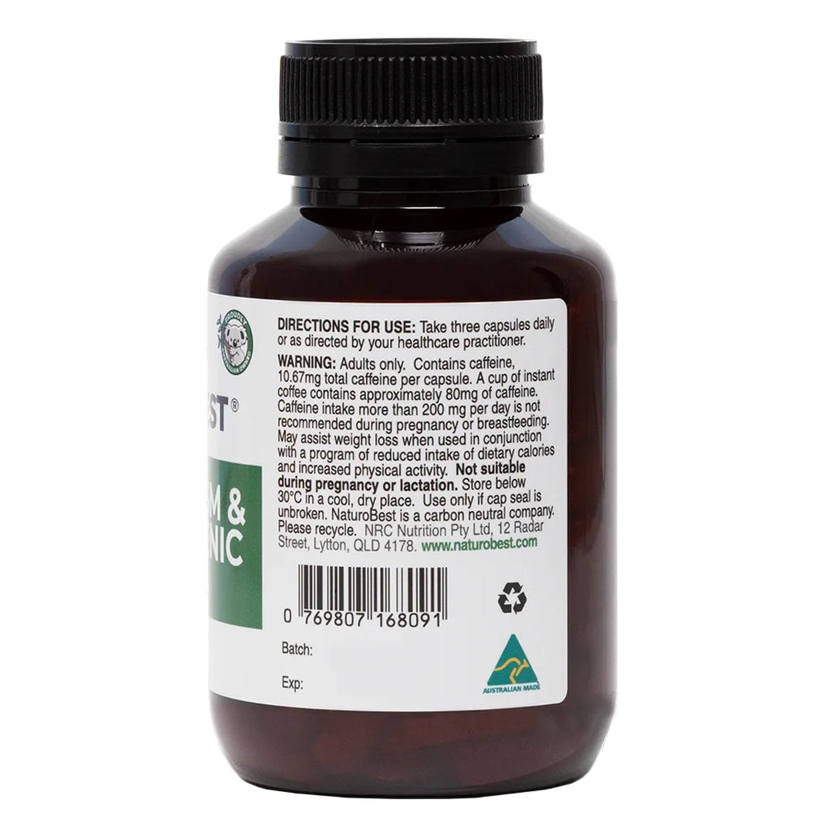 NaturoBest Metabolism & Thermogenic AM Formula 90 Capsules