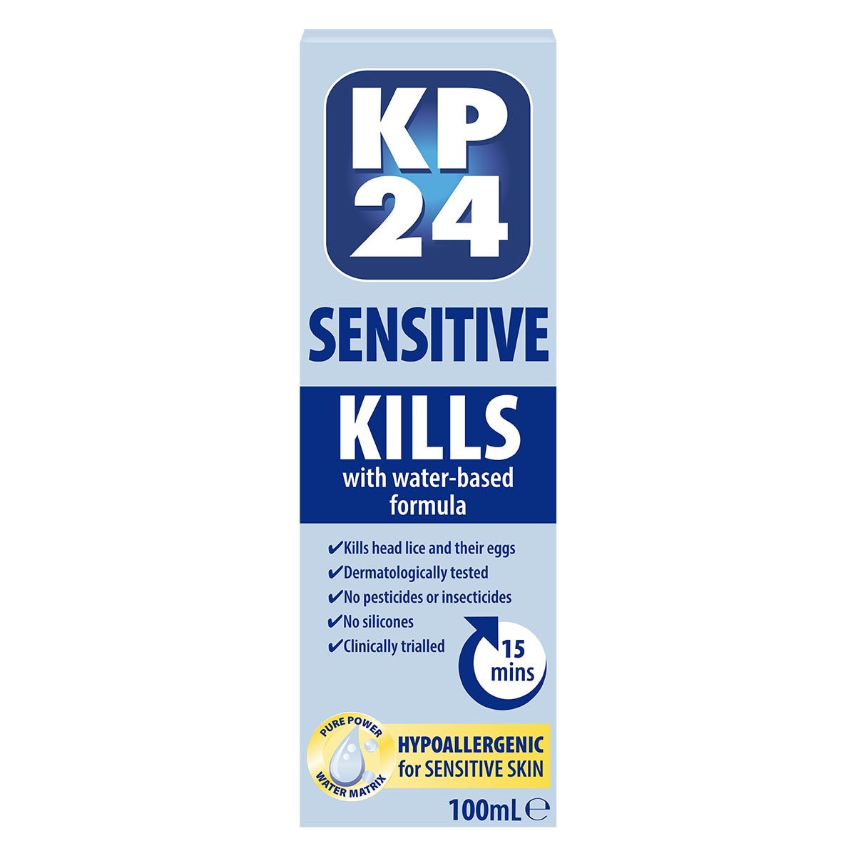 KP24 Sensitive Head Lice Solution + Comb 100ml