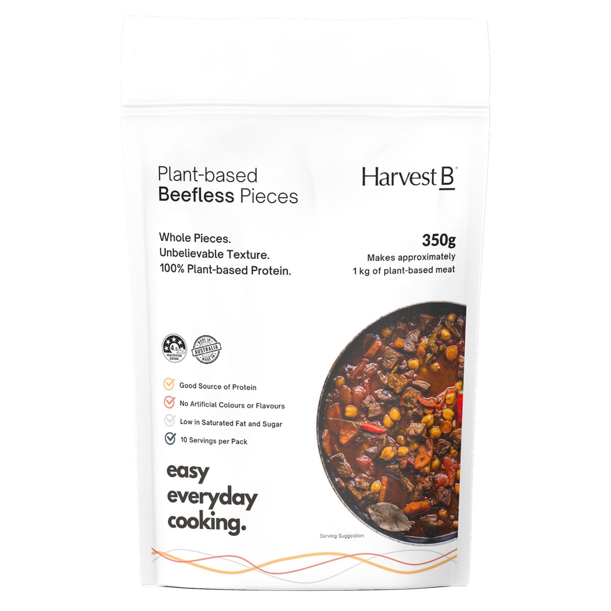 Harvest B Plant Based Dry Beefless Pieces 350g